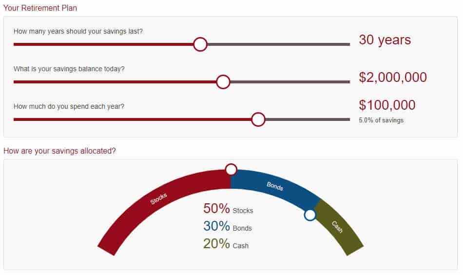 vanguard money simulation screenshot