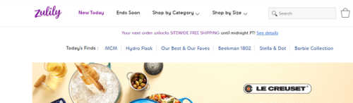 zulily screenshot