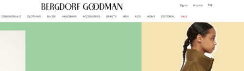 Bergdorf Goodman screenshot