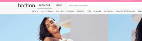 boohoo screenshot