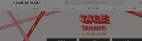 House Of Fraser screenshot