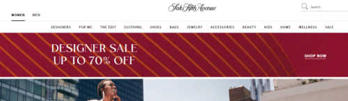 Saks Fifth Avenue screenshot