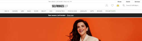 Selfridges screenshot