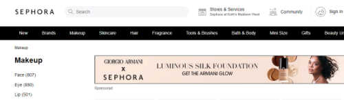 sephora screenshot