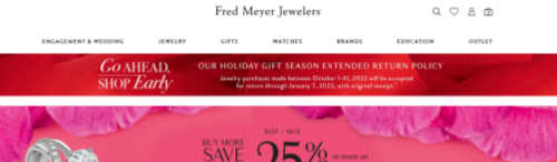 Fred Meyers Jewelers screenshot