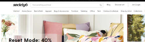 Society6 screenshot
