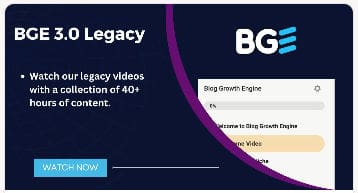 BGE 3.0 legacy course content
