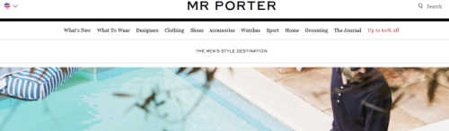 Mr Porter screenshot