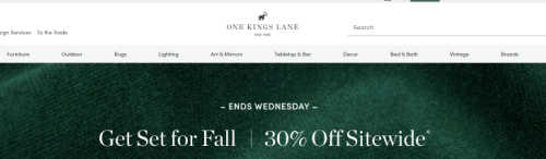One Kings Lane screenshot