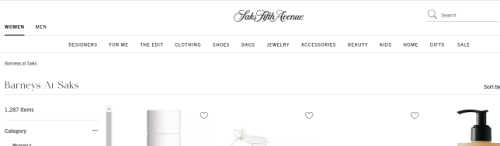 Barneys at Saks screenshot