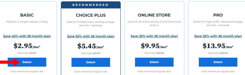bluehost screenshot 3