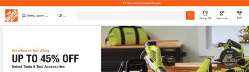 Home Depot screenshot