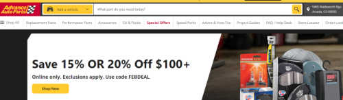 Advanced Auto Parts screenshot