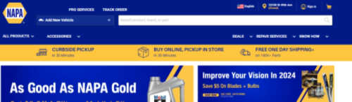 NAPA Auto Parts screenshot