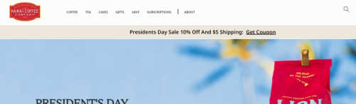 Hawaii Coffee company screenshot