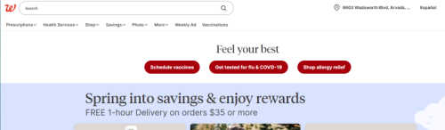 Walgreens screenshot