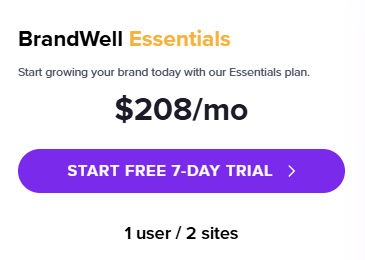 BrandWell Essentials pricing plan