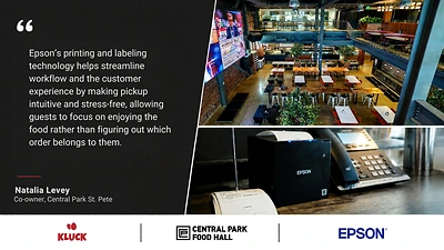 Epson's Point-of-Sale Solutions Bring Streamlined Order Pickup to Multi-Vendor Food Hall in Florida
